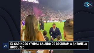 El cariñoso y viral saludo de Beckham a Antonela Roccuzzo