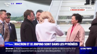 Xi Jinping et son épouse viennent d'atterrir à Tarbes pour leur déjeuner à La Mongie avec Emmanuel et Brigitte Macron