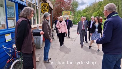 Lady Emma Barnard tours Amberley Museum and presents the King’s Award for Voluntary Service