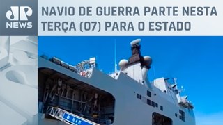 Marinha do Brasil envia maior navio de guerra da América Latina ao RS