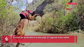 Tunceli'de terör operasyonu! 27 sığınak imha edildi