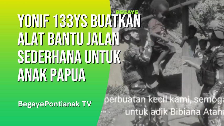 Yonif 133YS Buatkan Alat Bantu Jalan Sederhana Untuk Anak Papua, Ini Wujudnya