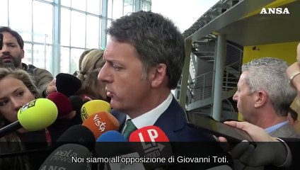 Toti, Renzi: "Noi all'opposizione in Liguria, ma siamo garantisti"