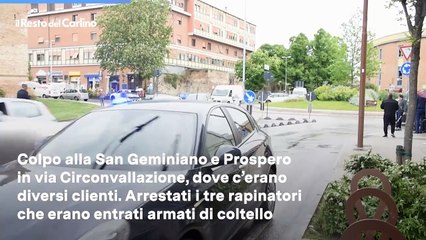 Rapina in banca in centro a Rimini: il video