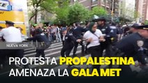 Protesta propalestina trata de acabar con la Gala Met en Nueva York
