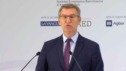 Feijóo entra en campaña para frenar el “declive económico y social de Cataluña”.