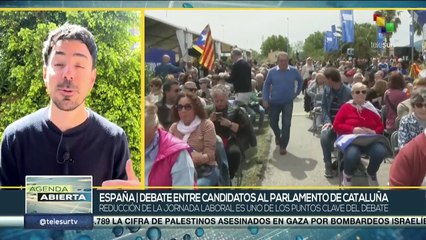 Candidatos parlamentarios de Cataluña desarrollan último debate