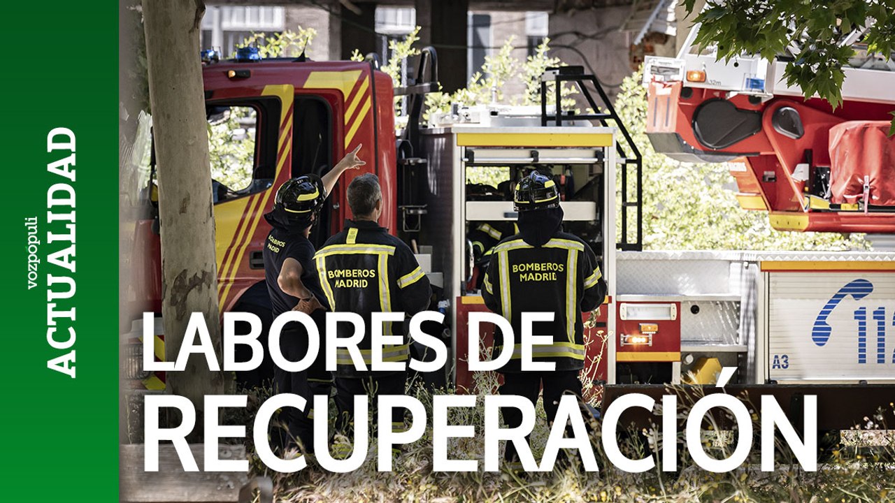 Bomberos de Madrid afrontan labores "complicadas" para recuperar las posibles víctimas del derrumbe