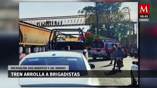Tren arrolla a brigadistas del PES en Yurécuaro, Michoacán; deja dos muertos y un herido