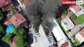 Başakşehir'de işçilerin kaldığı 2 katlı yatakhanede korkutan yangın
