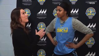 Angel Reese on WGN on fans watching her first game