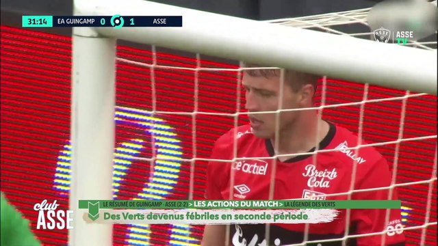 À la UNE : les Verts grillent un joker à Guingamp (2-2) / Les meilleures actions du match / Et puis la Légendes des affluences dans le Chaudron.