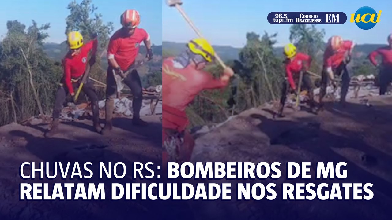 Bombeiros de MG relatam dificuldade em resgatar corpos soterrados no RS