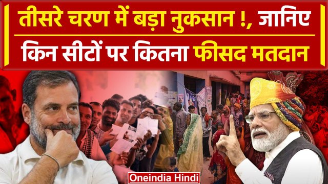 Lok Sabha Election 3rd Phase Voting Percentage: खत्म हुआ तीसरे चरण का रण | INDIA | वनइंडिया हिंदी
