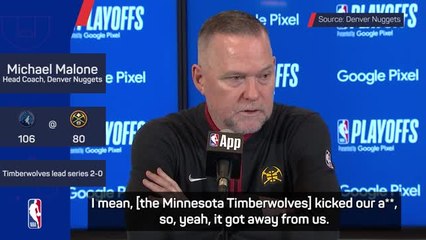 Malone furious with Nuggets after Game 2 mauling by Timberwolves