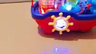 Battery Operated Musical Ship Toy with Sound and Flashing Lights, Gear Ship Toy for Toddlers Infants Kid