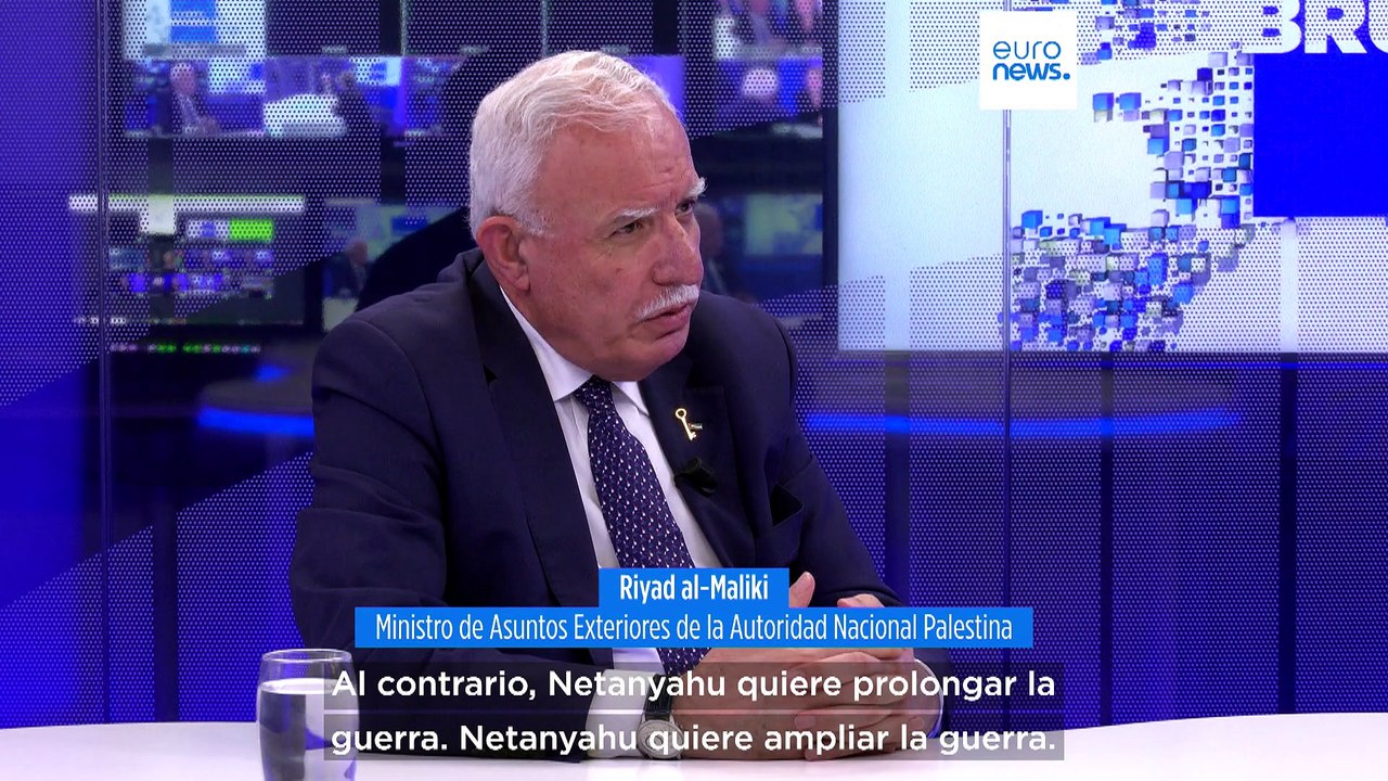 No habrá tregua en Gaza porque "Netanyahu quiere prolongar la guerra", asegura el ministro de Exteriores palestino