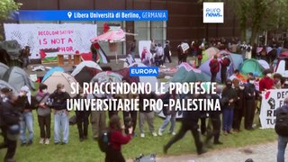Le proteste studentesche si riaccendono in Europa. Polizia tedesca scioglie una manifestazione