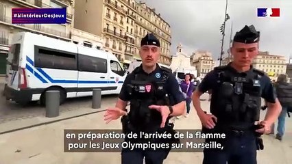  Arrivée de la flamme : Les CRS « au cœur du démarrage » des Jeux olympiques