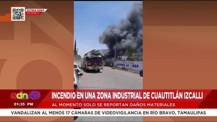 ¡Última Hora! Se registra incendio en la zona industrial de Cuautitlán Izcalli, Estado de México