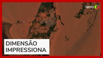 Imagens de satélite mostram antes e depois de enchente histórica no Rio Grande do Sul