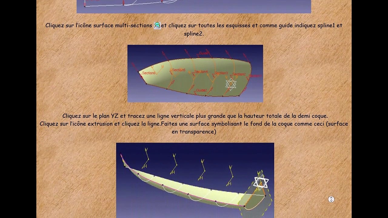 Faire une barque sur CATIA V5