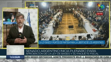 Avanza en el senado discusión de la Ley de Bases propuesta por Milei