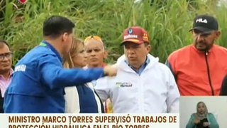 Táchira | Autoridades Nacionales supervisan avances de la protección hidráulica en el Río Torres