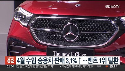 4월 수입승용차 판매 3.1%↑…벤츠 1위 탈환