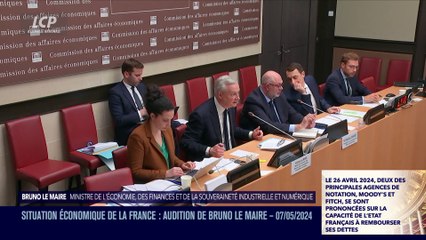 Audition à l'Assemblée nationale - Politique économique : audition de Bruno Le Maire - 07/05/2024