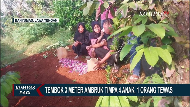 Tembok Setinggi 3 Meter Ambruk dan Timpa 4 Anak di Banyumas, 1 Orang Tewas