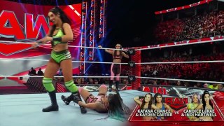 WWE RAW Candice LeRae & Indi Hartwell VS Katana Chance & Kayden Carter