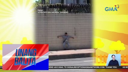 Lalaking umiiwas sa init, sa lilim ng pader kumakapit | UB
