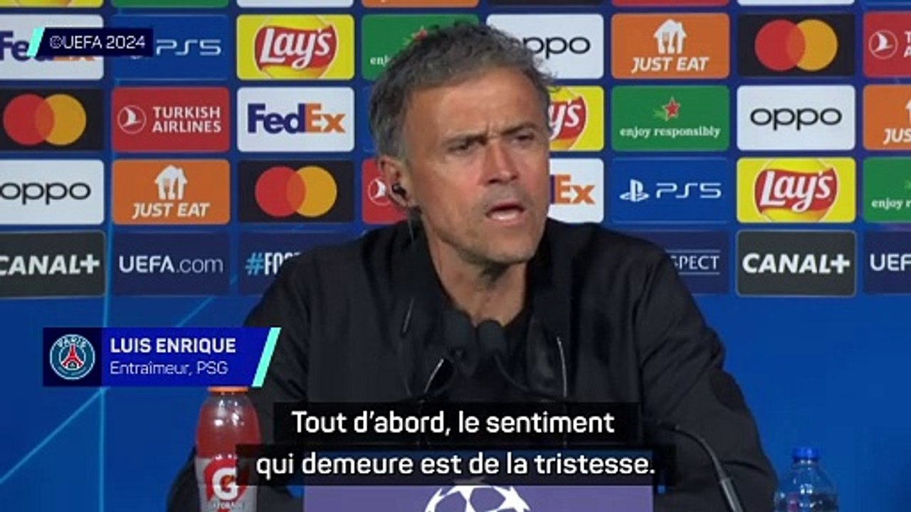 Luis Enrique : "Le sentiment qui demeure est de la tristesse"