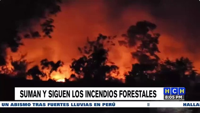 Voraz incendio consume bosques en Olanchito, Yoro