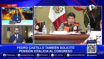 Pedro Castillo también quiere recibir una pensión vitalicia a pesar de acusación constitucional
