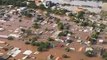 Imagens aéreas mostram estádio no Grêmio inundado pelas águas