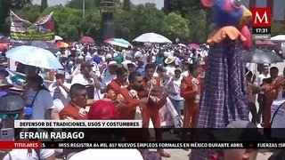 En CdMx, se lleva a cabo la 'Marcha por Tradiciones Unidas por México'