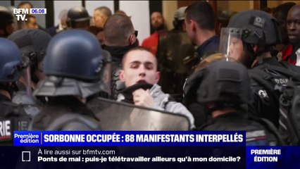 La Sorbonne occupée: les images de l'intervention policière pour évacuer les manifestants propalestiniens