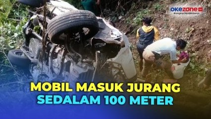 Download Video: Mobil Masuk Jurang 100 Meter di Cianjur, Sopir Tewas di Tempat