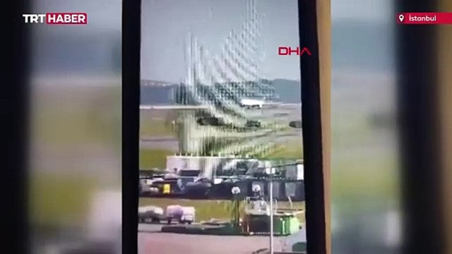 İstanbul Havalimanı'nda kargo uçağı gövde üzerine iniş yaptı