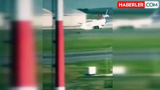 İstanbul Havalimanı'nda korkutan kaza! Kargo uçağı gövde üzeri iniş yaptı