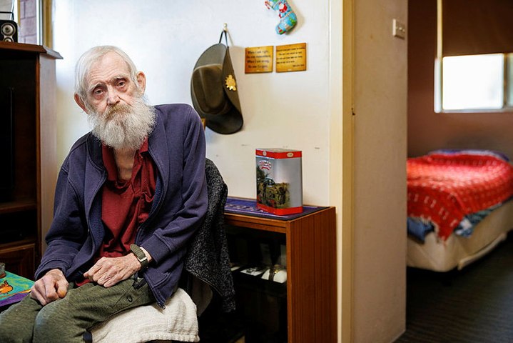 Vietnam veteran Tony Jubb, 76, is one of many Narrabundah transitional housing residents being evicted by The Salvation Army with three months notice. He said he worked for the charity for 33 years and has lived in the apartment complex for nearly 25 years.