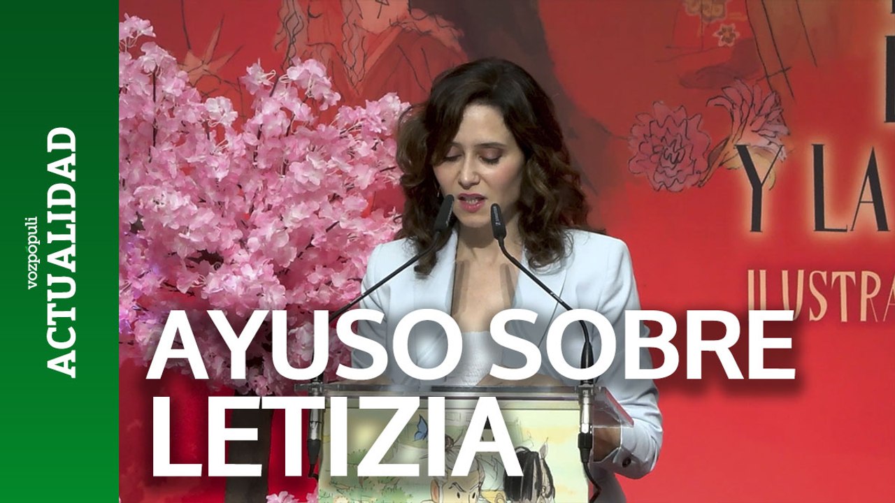 Ayuso resalta "el compromiso y la sensibilidad" de la Reina Letizia con la infancia