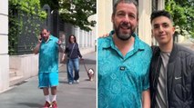 Adam Sandler a Milano, lo stupore dei fan che lo incontrano (in maglietta e bermuda azzurri)