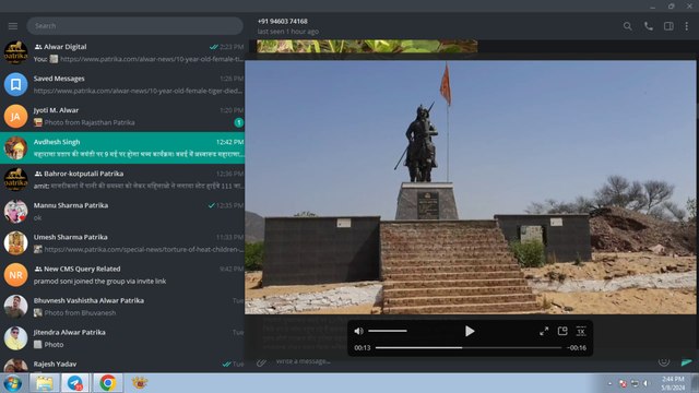 बहरोड में अश्वारूढ महाराणा प्रताप की प्रतिमा देखने जा रहे बड़ी संख्या में लोग
