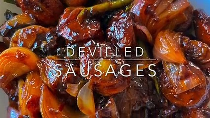 Restaurant Style Devilled Sausages / Spicy Devilled Sausages