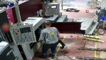 Pres makinesine sıkışıp can vermişti! Olay anının görüntüleri çıktı