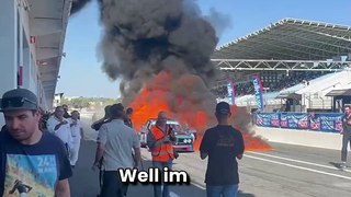 Close Call! Fire Erupts at Autódromo do Estoril Car Event