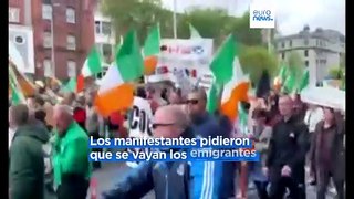 Tensión en las numerosas protestas en Dublín por la inmigración